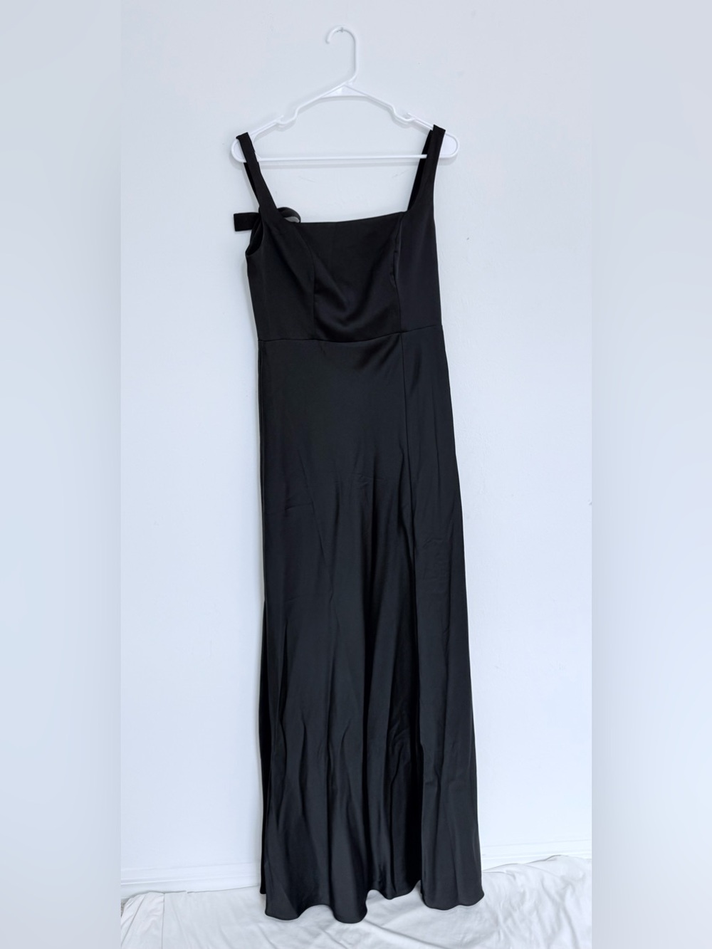 Birdy Grey Matte Satin Black Bridesmaid Dress